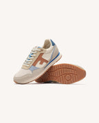 Zapatillas Beige Camel Y Azul