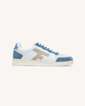 Baskets Blanc Et Bleu Cuir