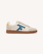 Sneakers crema e gialle in pelle