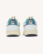 Sky Blue Leather and Suede Trainers