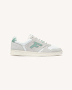 Zapatillas Blancas y Verde Claro de Cuero