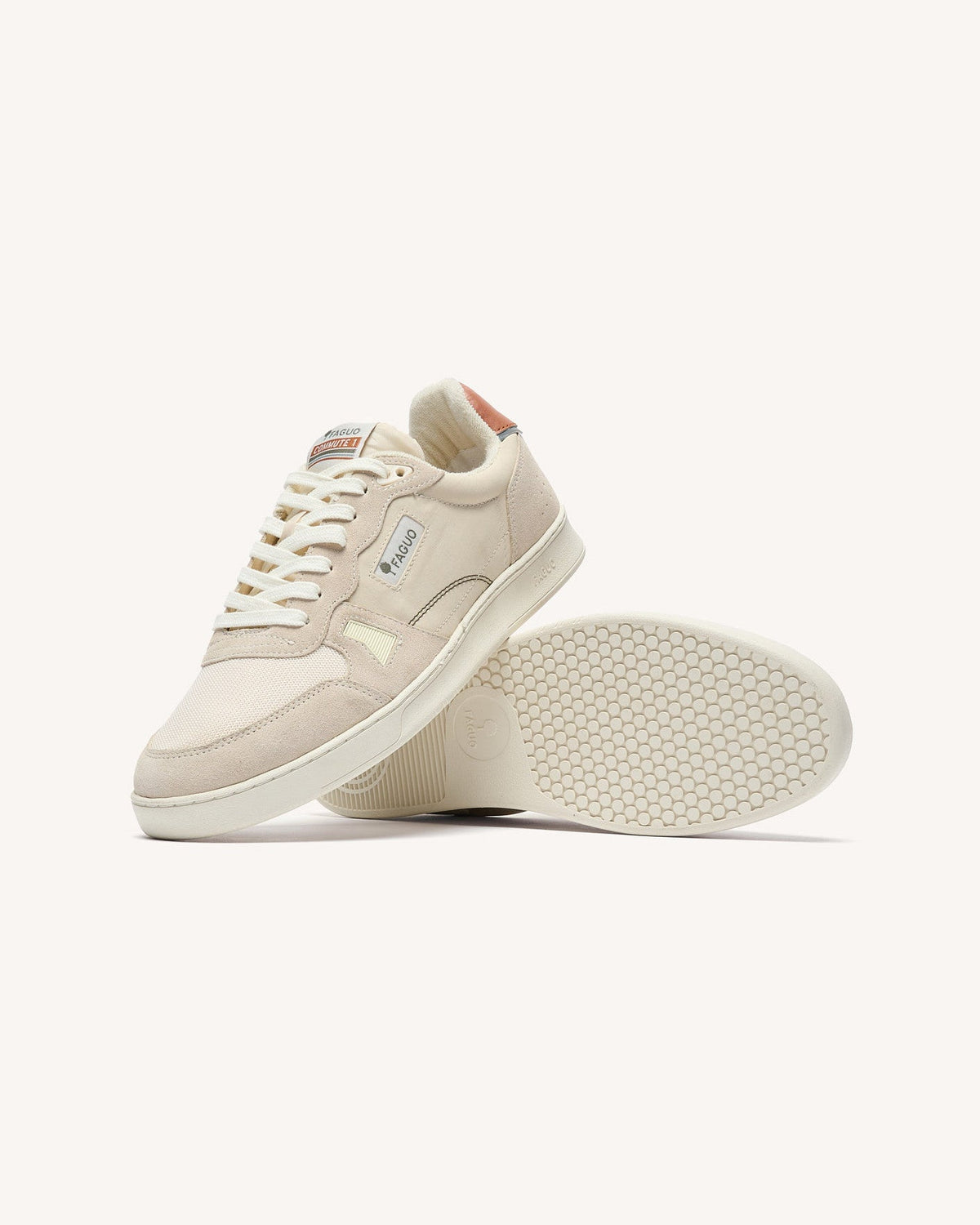 Beige and Rust Trainers