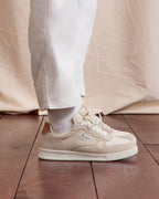 Beige and Rust Trainers