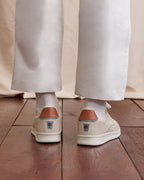 Beige and Rust Trainers