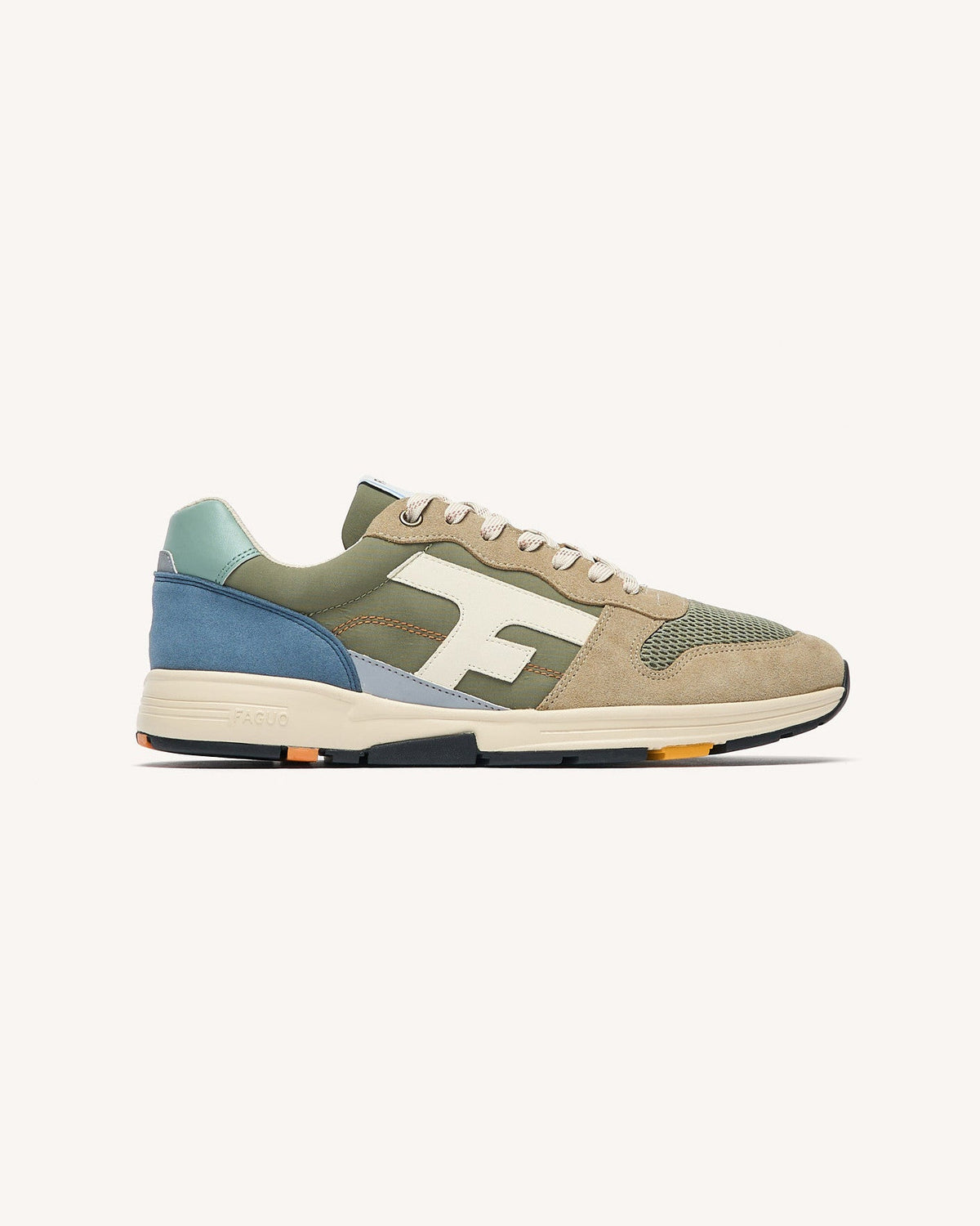 Sneakers kaki e blu