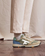 Sneakers kaki e blu