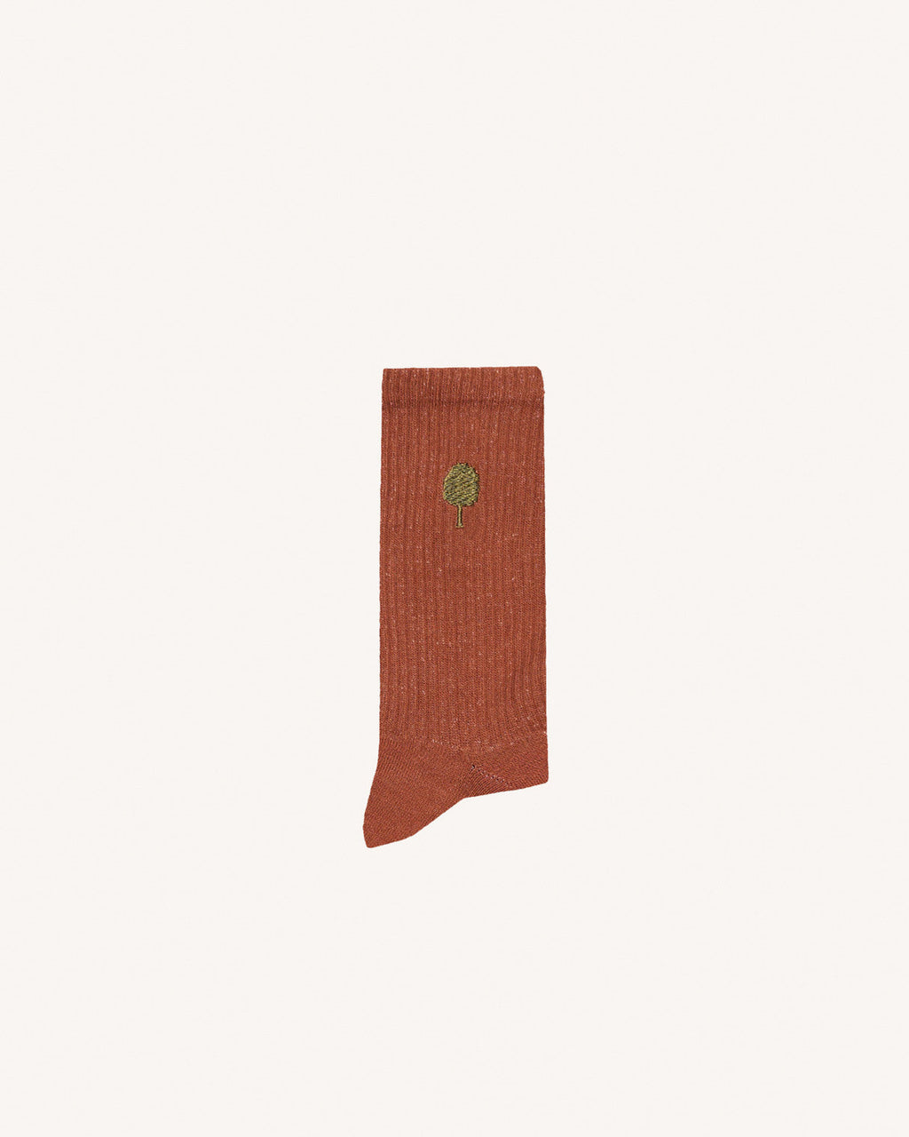 Light Brick Cotton Socks