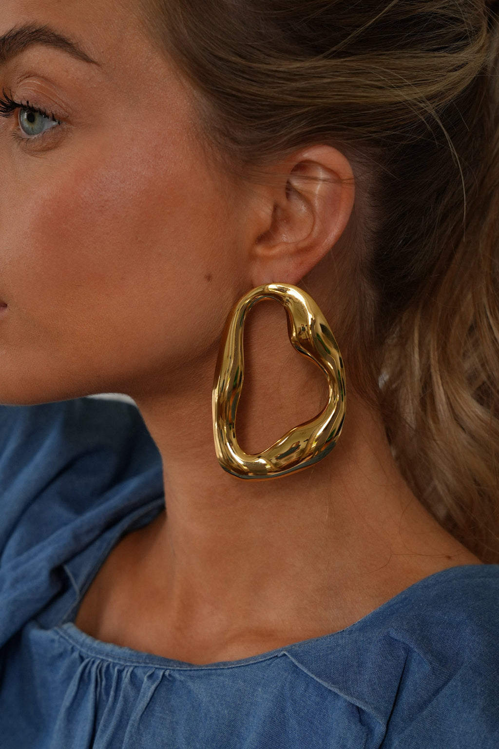 Boucles D’Oreilles Acier - Loa Dorées