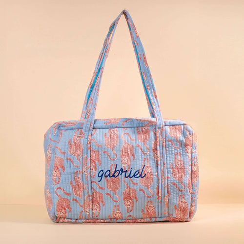 Sac Week-end ou à langer Lola.LOLAV2003.Couleur: Corail Floral