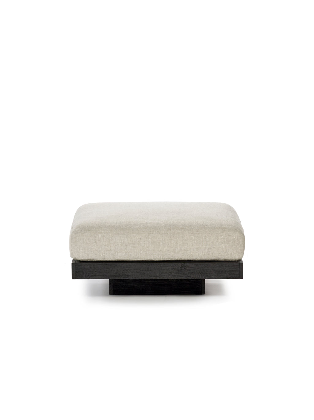 Rudolph - Pouf D'intérieur - Aluminium, Bois Et Tissu D'ameublement - Bone Noir