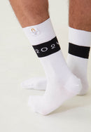 Lucas Blanc Paris 2024 - Chaussettes Mi-Hautes En Coton