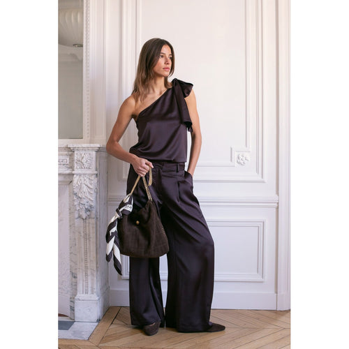 Pantalones de satén Le Montaigne - Chocolate