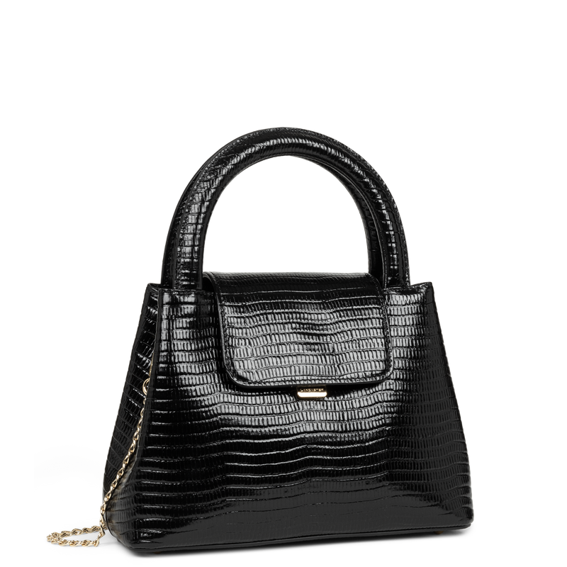 sac à main - carla #couleur_noir-lzard