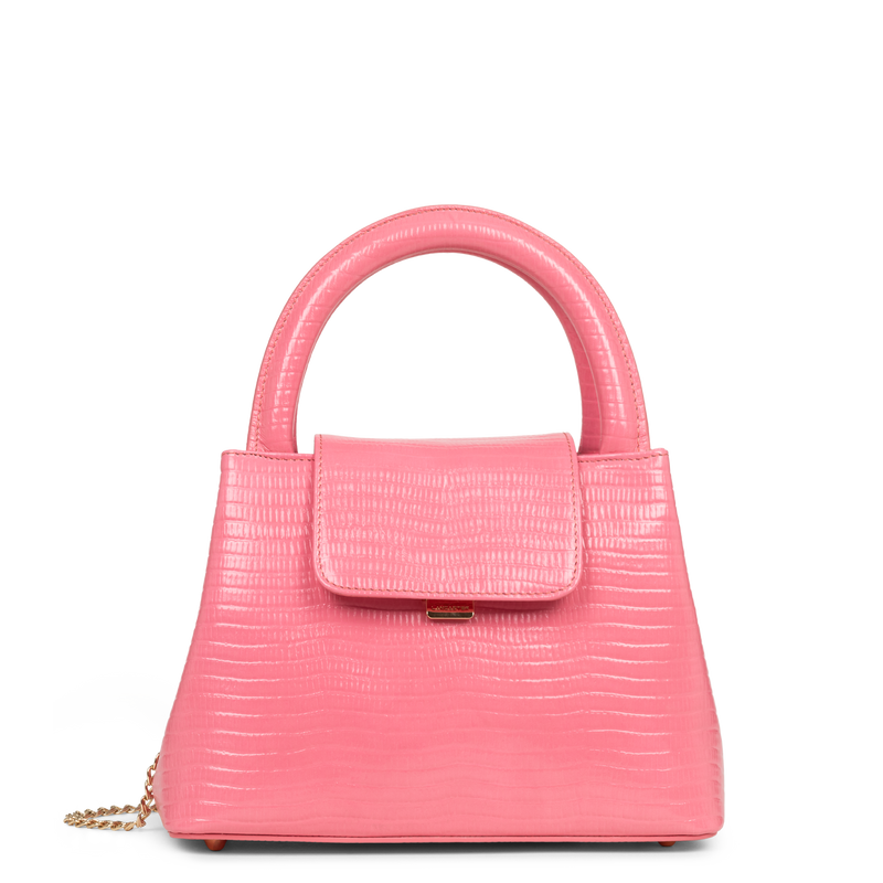 sac à main - carla #couleur_rose-lzard