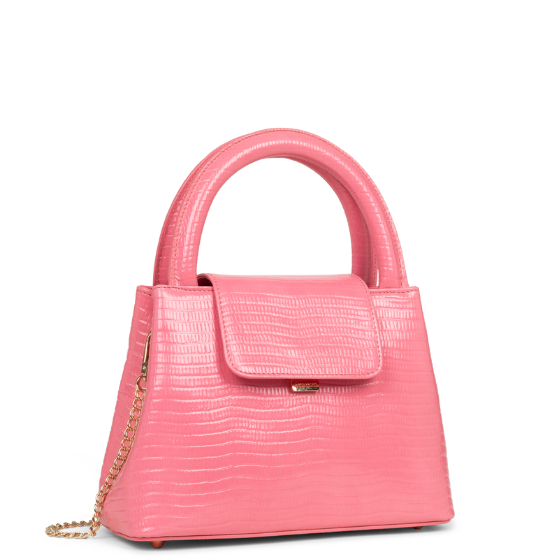 sac à main - carla #couleur_rose-lzard