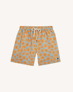 Costume da bagno blu e multicolore