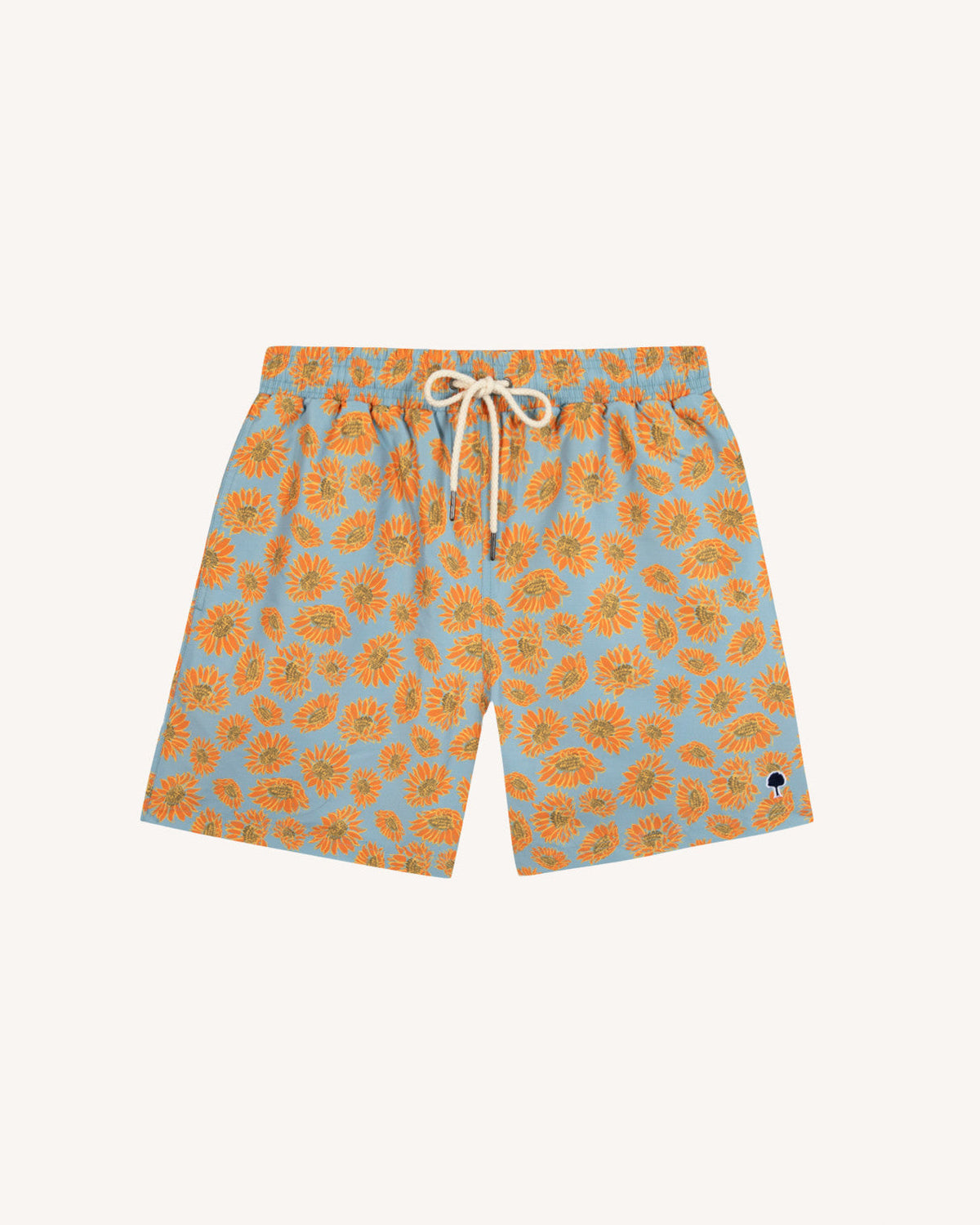 Costume da bagno blu e multicolore
