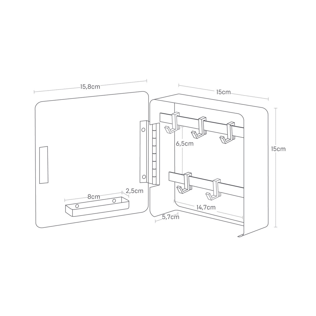 Caja Para Llaves - Rin - Blanco