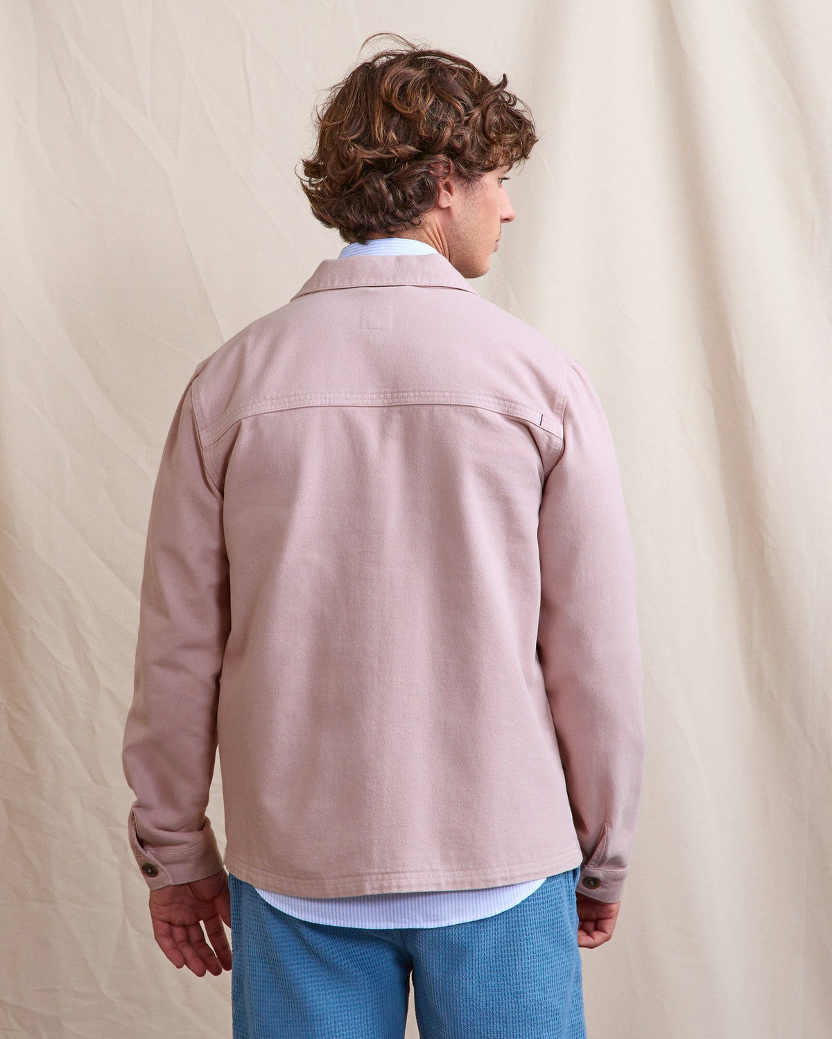 Giacca in cotone rosa grigiastro