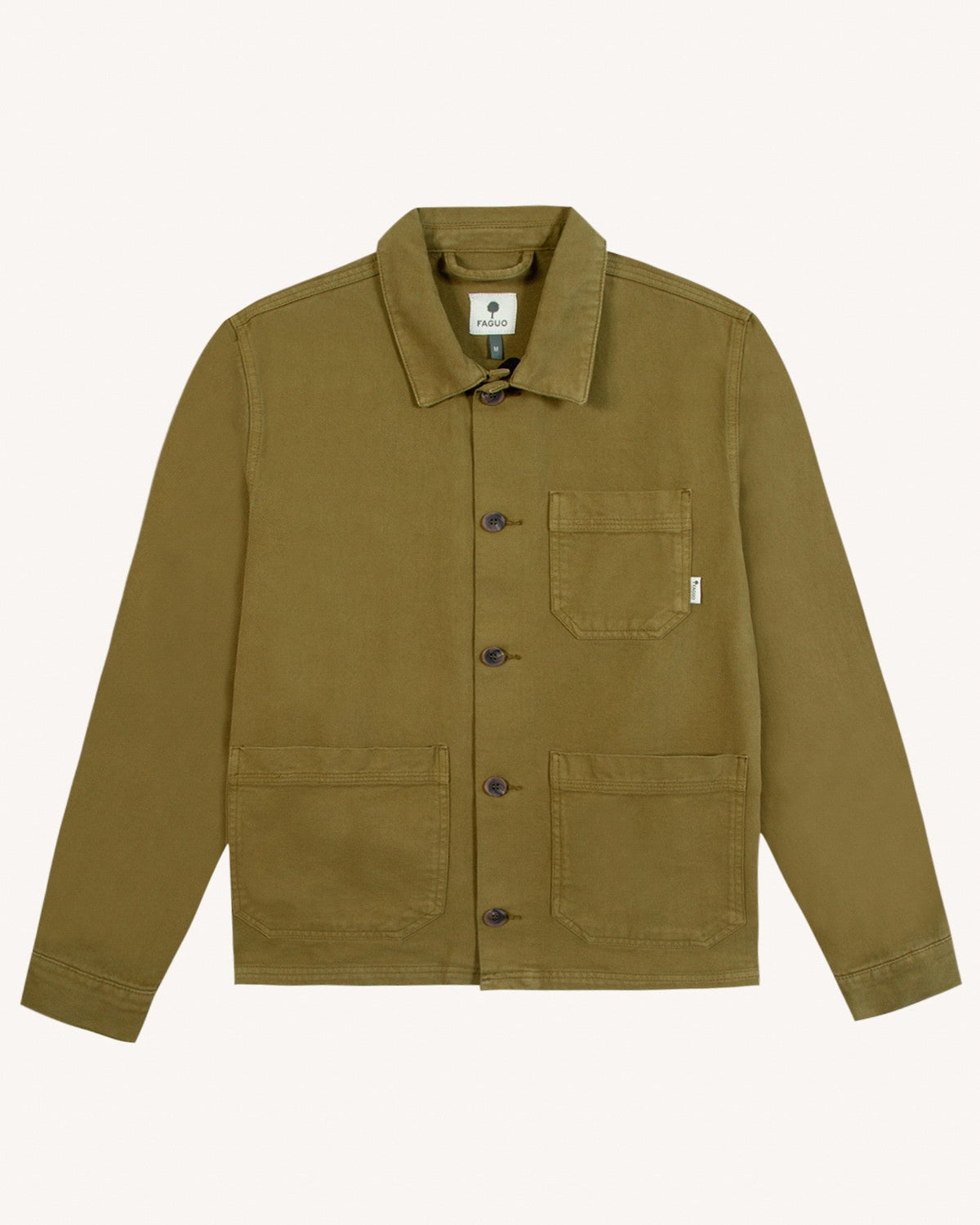 Giacca in cotone kaki scuro