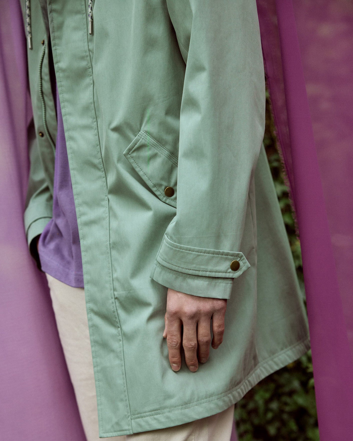 Chaqueta Cortavientos Verde Claro