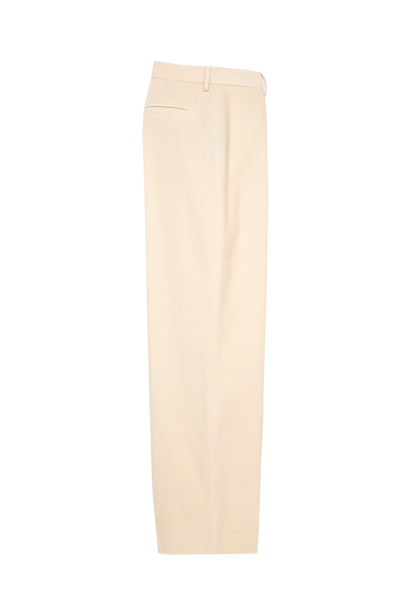 The Kooples - Pantalon Wide Legs En Velours Ecru - Femme