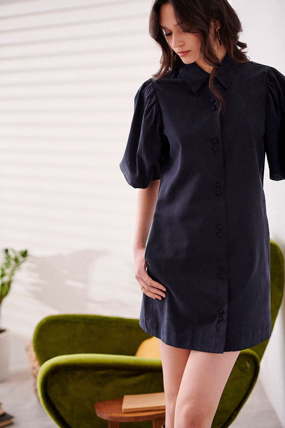 Roscoea Dress - Navy