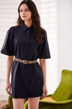 Roscoea Dress - Navy