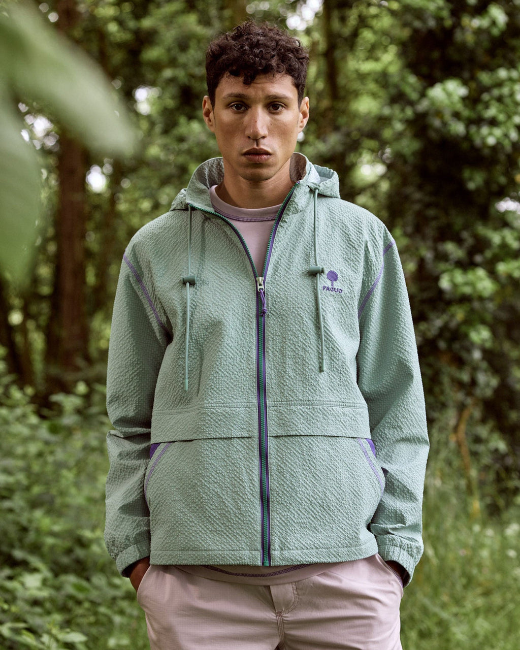 Blouson Imperméable Vert Clair