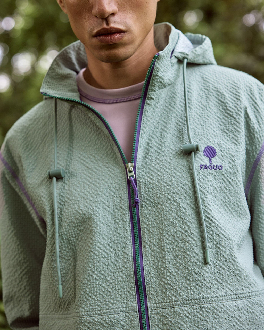 Blouson Imperméable Vert Clair