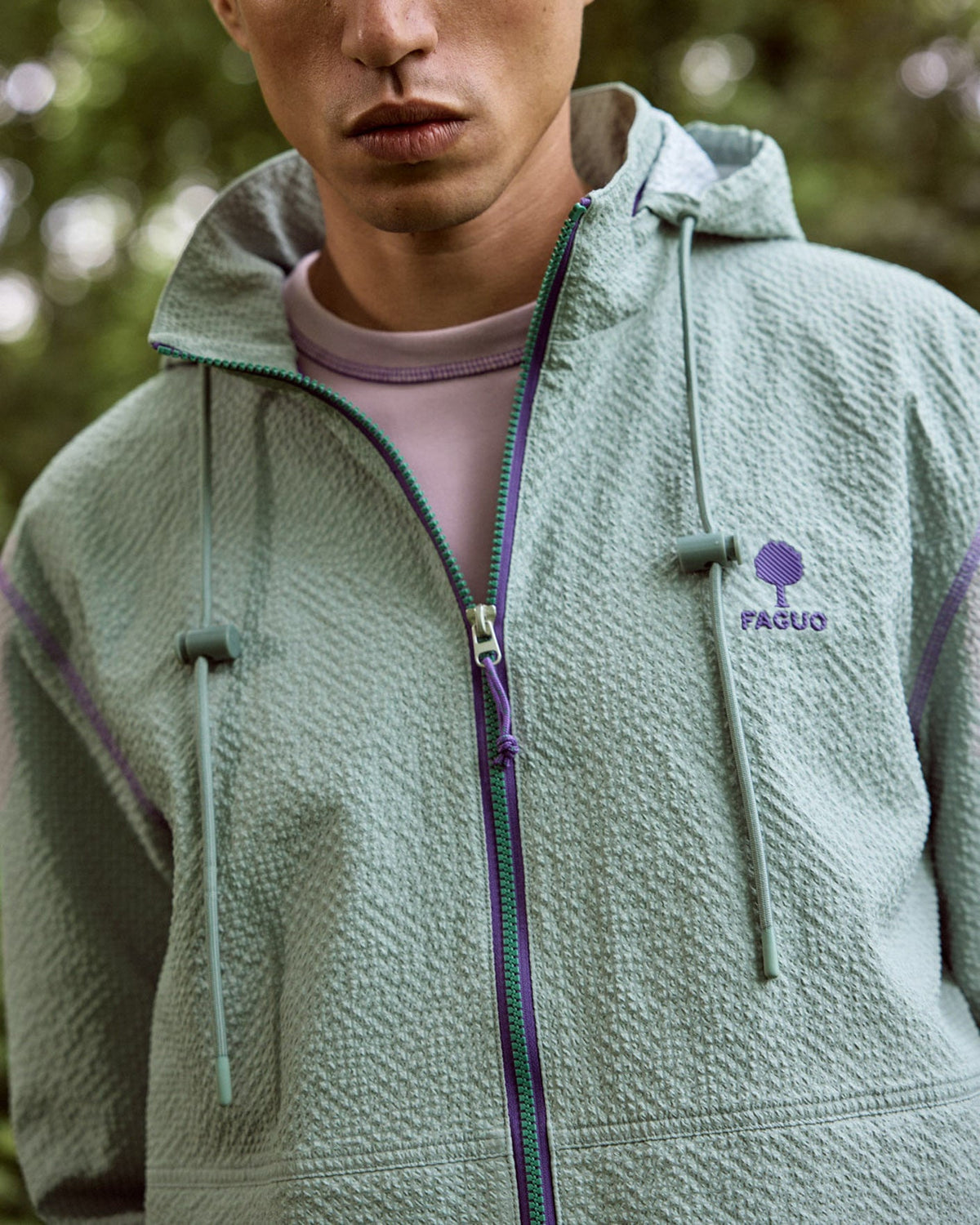 Blouson Imperméable Vert Clair