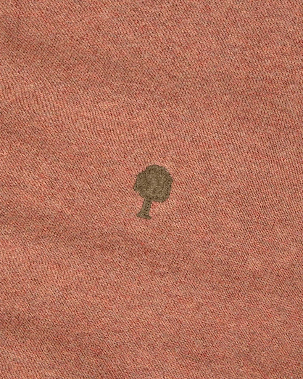 Maglione girocollo in lana color mattone chiaro