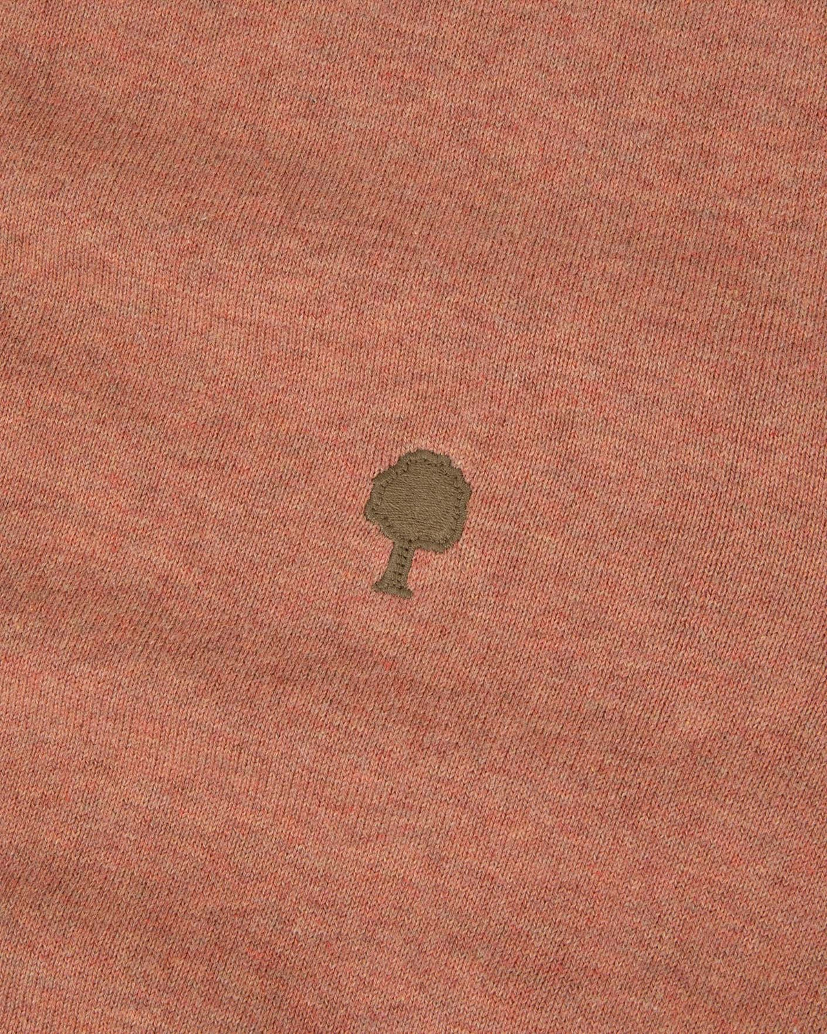 Maglione girocollo in lana color mattone chiaro