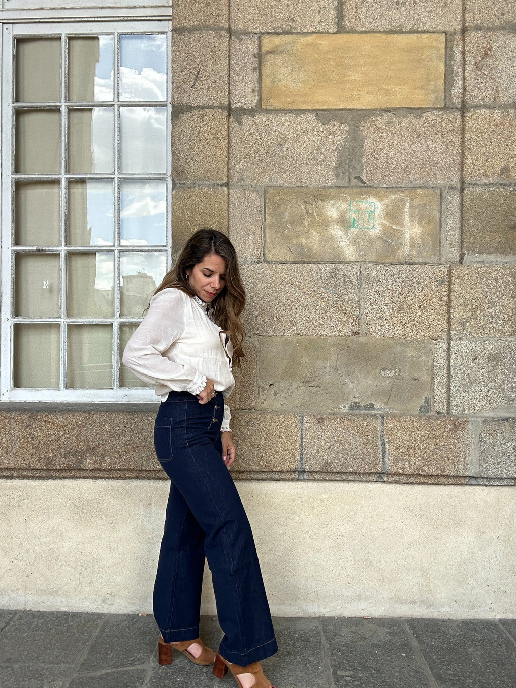 Victorine raw denim jeans
