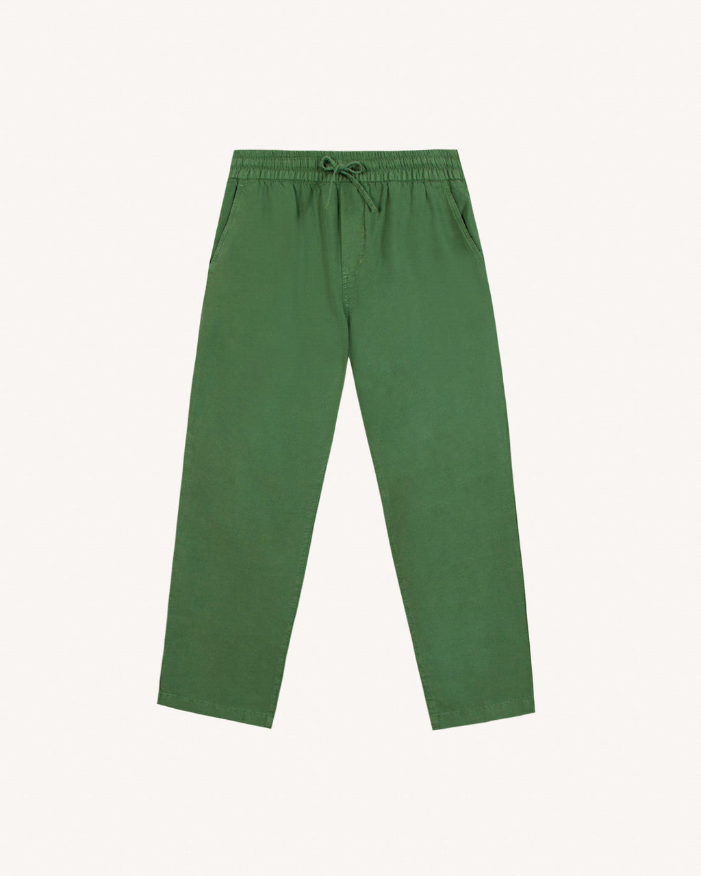 Pantalón de lino verde abeto