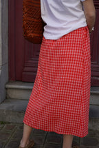 Arlette Vichy Skirt Pink/Red