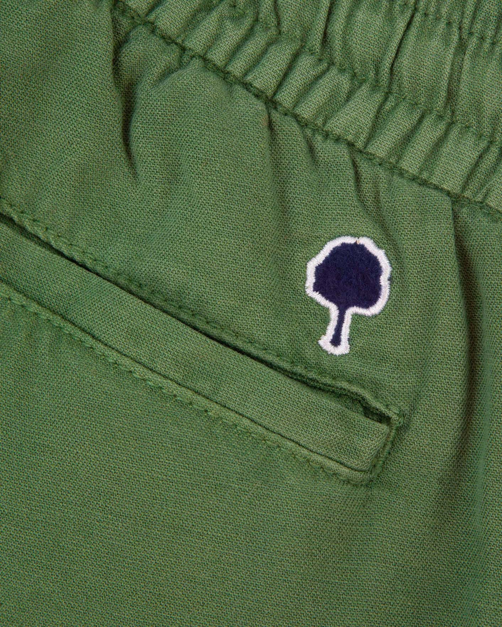 Pantalón de lino verde abeto