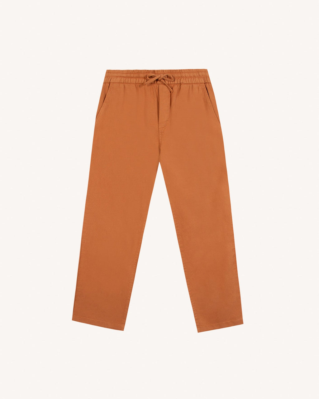 Pantalon En Lin Brique Clair