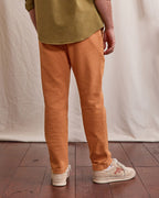 Pantalon En Lin Brique Clair