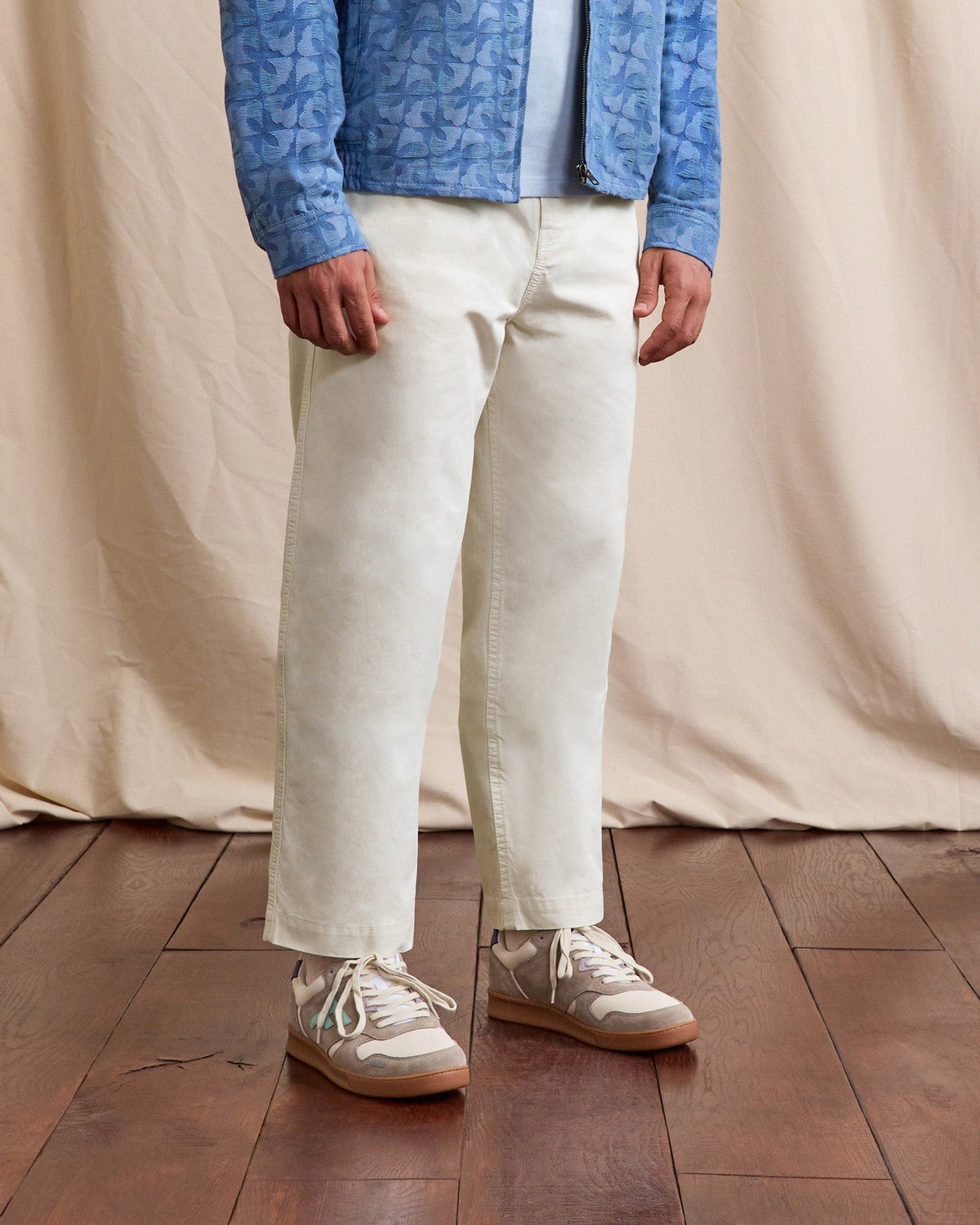 Pantaloni chino écru