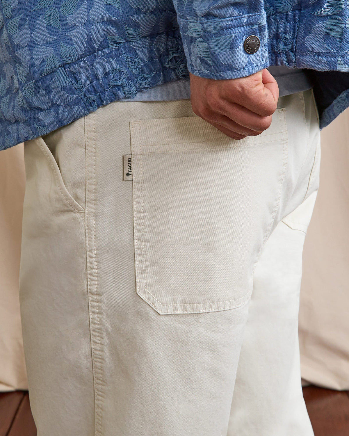 Pantaloni chino écru