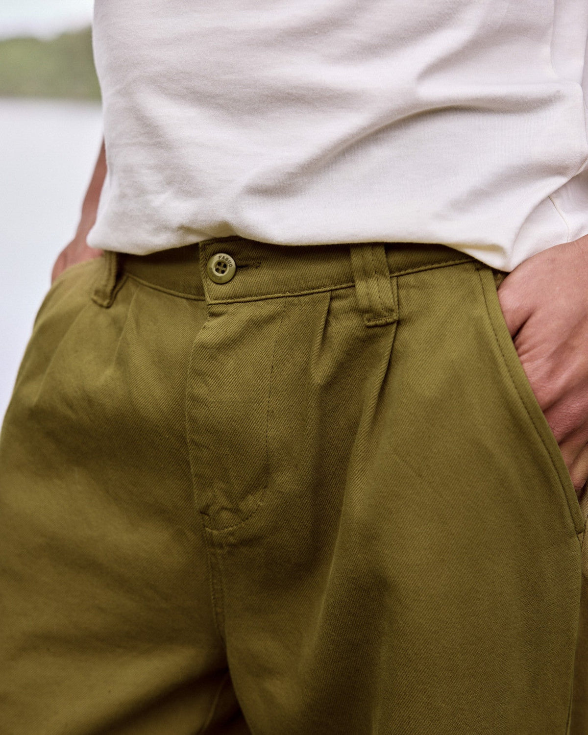 Dark Khaki Chino Trousers
