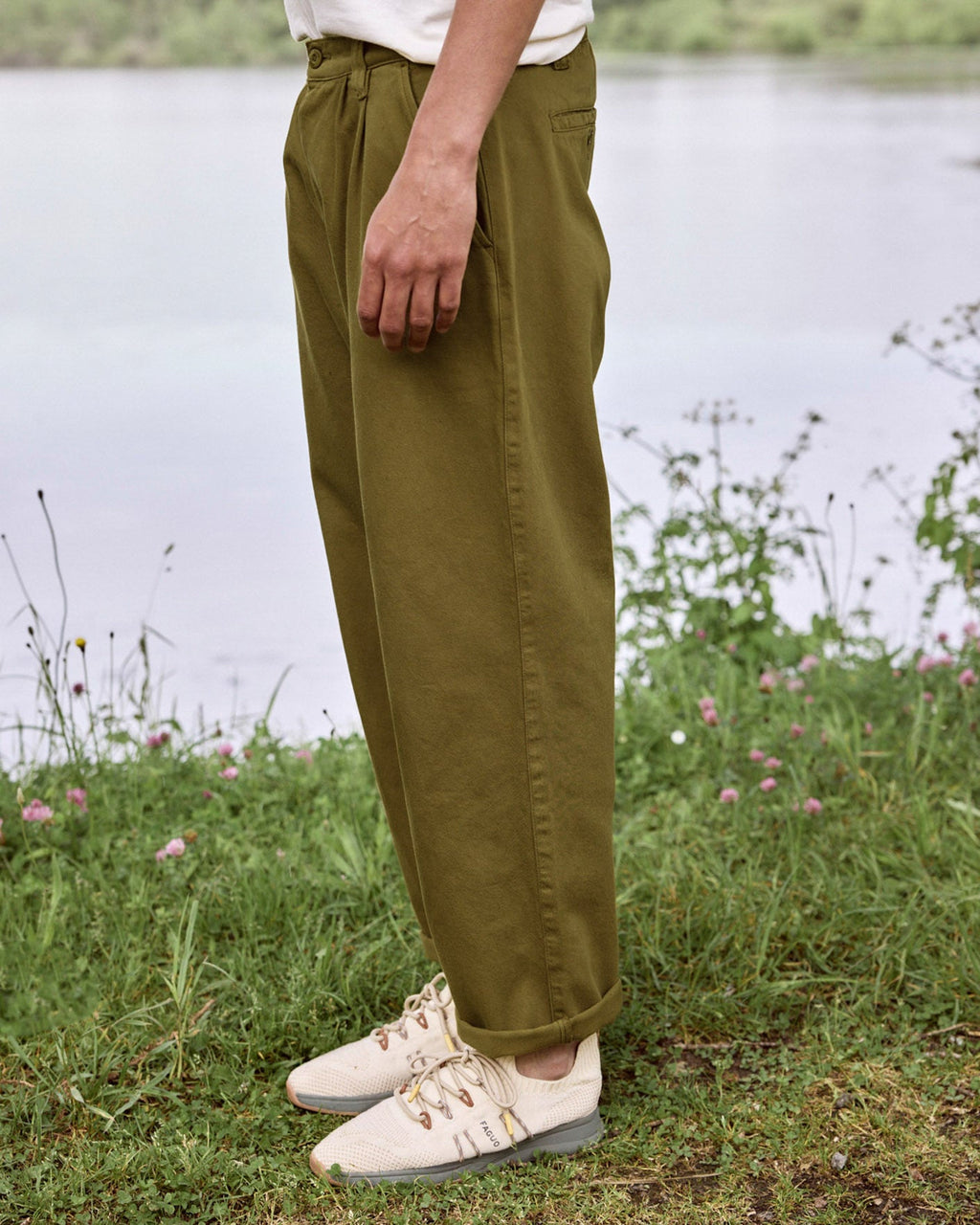 Dark Khaki Chino Trousers
