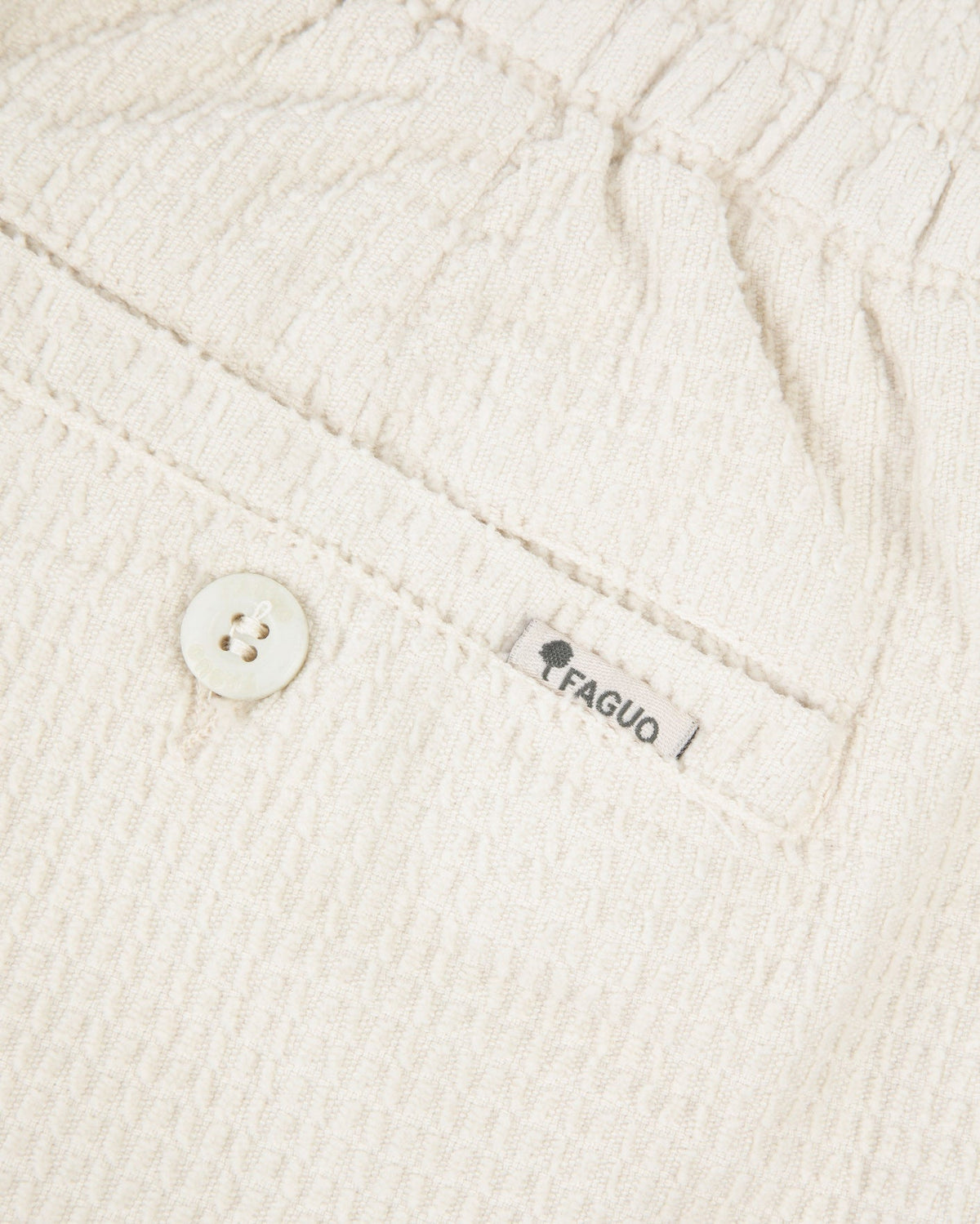 Short écru in cotone