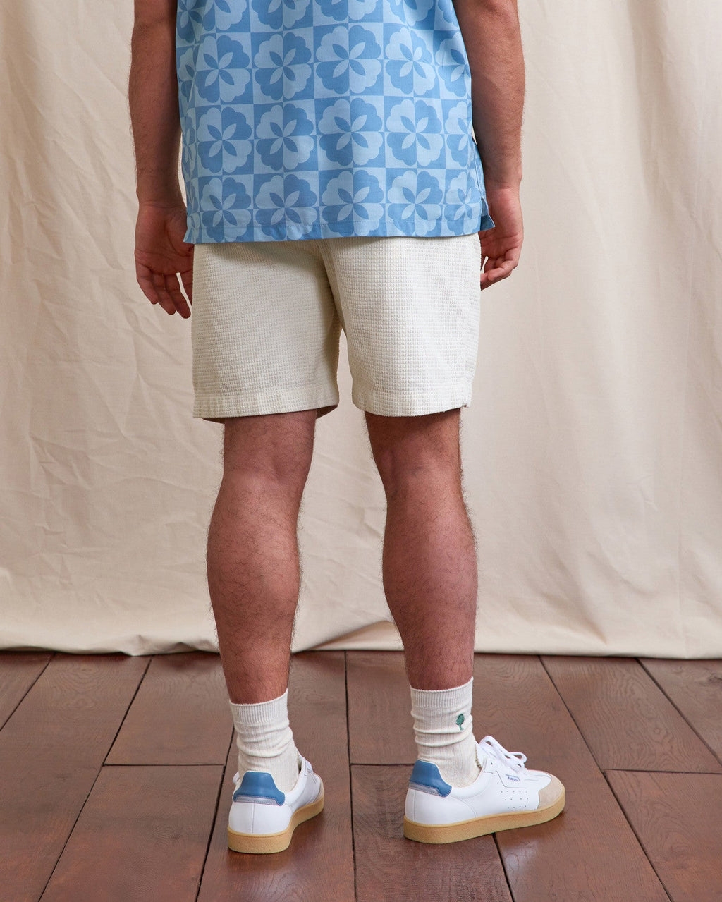 Short écru in cotone