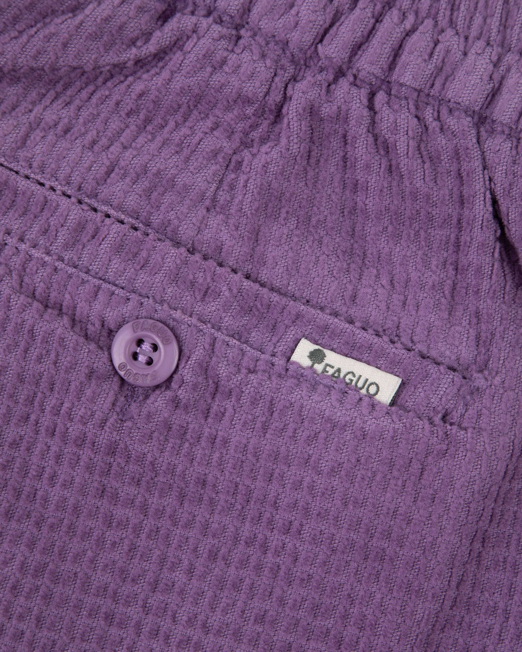 Pantalón corto morado de algodón