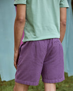 Pantalón corto morado de algodón