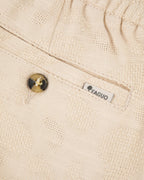Short écru in cotone e viscosa