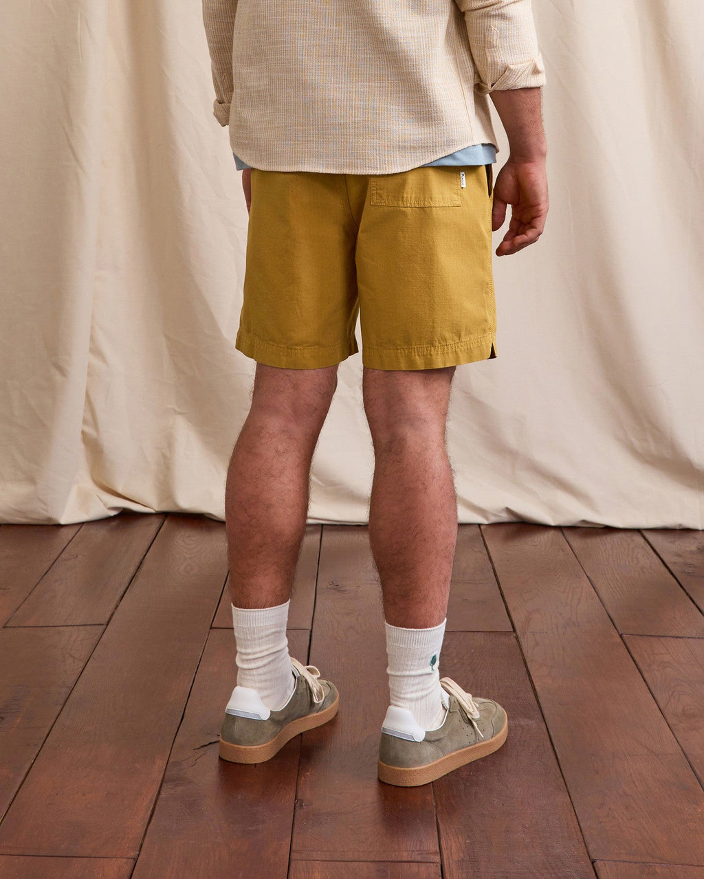 Light Beige Cotton Shorts