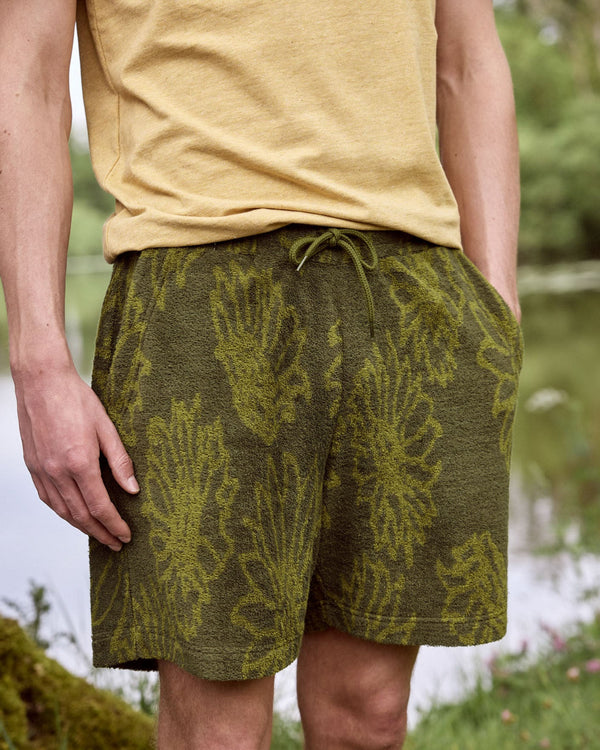 Pantalón corto caqui oscuro